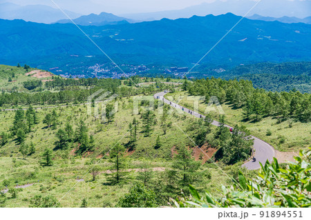（群馬県）志賀草津道路（さわやか街道）　草津側の景色 91894551