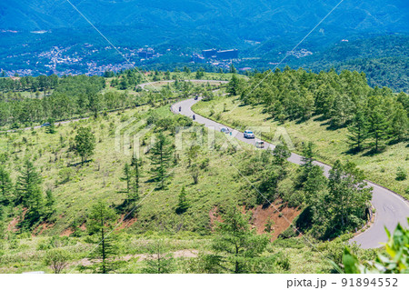 （群馬県）志賀草津道路（さわやか街道）　草津側の景色 91894552