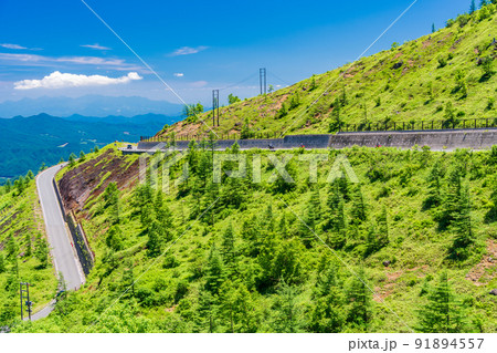 （群馬県）志賀草津道路（さわやか街道）　草津側の景色 91894557