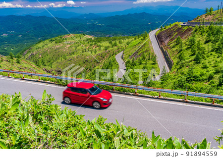 （群馬県）志賀草津道路（さわやか街道）　草津側の景色 91894559