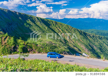 （群馬県）志賀草津道路（さわやか街道）　草津側の景色 91894566