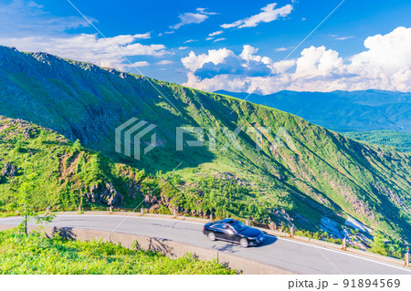 （群馬県）志賀草津道路（さわやか街道）　草津側の景色 91894569