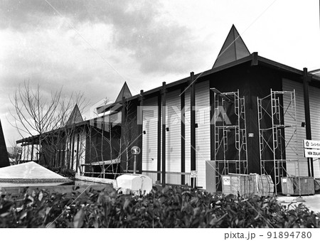 ＜大阪府＞大阪万博、建設中のニュージーランド館 91894780