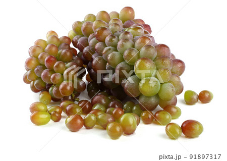 Bicolor grape isolated on white 91897317
