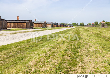 Auschwitz-Birkenau concentration camp. Holocaust memorial. Oswiecim, Poland, 16 May 2022 91898084