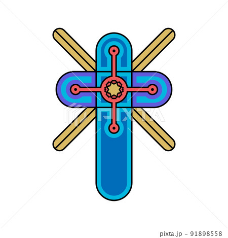 Church logo. Christian symbols. Cross of the Lord and Savior Jesus Christ. Church logo. Christian symbols. Cross of the Lord and Savior Jesus Christ. 91898558
