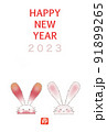 2023卯年お年賀Happy 91899265