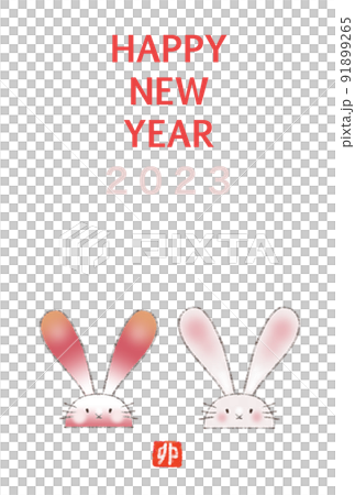 2023卯年お年賀Happy 2023卯年お年賀Happy 91899265