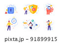 People use gadgets. set of icons, illustration 91899915