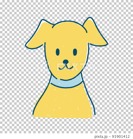 Dog front handwritten illustration 91901412