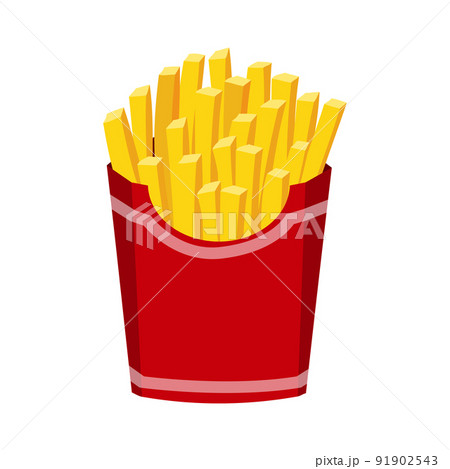 Illustration of French fries, vector illustration on a white background. Illustration of French fries, vector illustration on a white background. 91902543