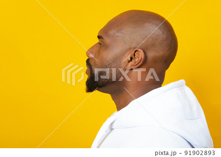portrait of african american man in good physical shape close-up portrait of african american man in good physical shape close-up 91902893