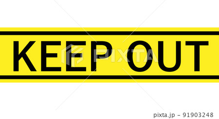 Keep Out 立ち入り禁止のテープのイラスト素材