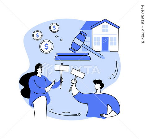 Bank auctions isolated cartoon vector illustrations. Bank auctions isolated cartoon vector illustrations. 91907444