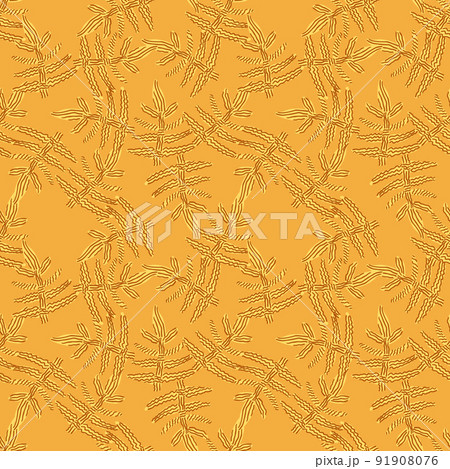 Seamless pattern with strange tropical leaves. Contemporary leaf plants endless wallpaper. Abstract floral background. 91908076