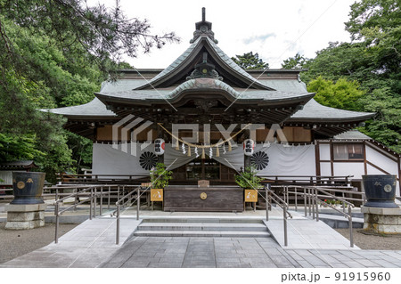 茨城のお伊勢様と言われる茨城一の宮大神宮拝殿の写真素材 [91915960] - PIXTA