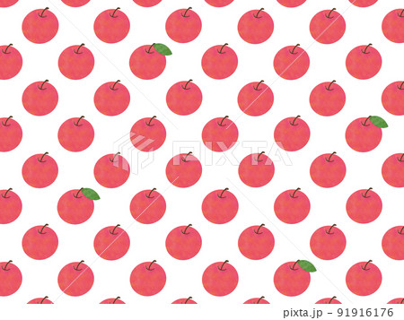 りんごのパターン背景 壁紙のイラスト素材