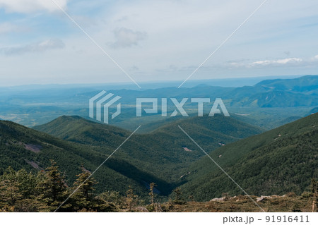 Mountain landscape. View from Mount Pidan. Livadia mountain peak. Russia. Vladivostok Mountain landscape. View from Mount Pidan. Livadia mountain peak. Russia. Vladivostok 91916411