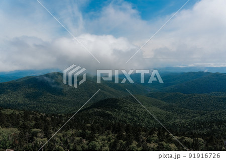 Mountain landscape. View from Mount Pidan. Livadia mountain peak. Russia. Vladivostok 91916726