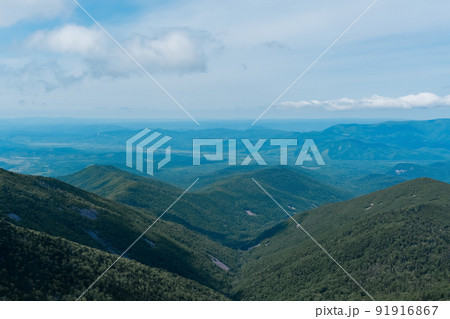 Mountain landscape. View from Mount Pidan. Livadia mountain peak. Russia. Vladivostok 91916867