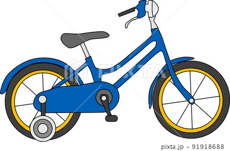 青い子供用の自転車 91918688