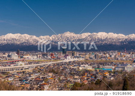 富山市と立山連峰 富山市と立山連峰 91918690