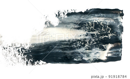 Black stripe painted with acrylic paint isolated on a white background. Abstract grunge painted texture Black stripe painted with acrylic paint isolated on a white background. Abstract grunge painted texture 91918784