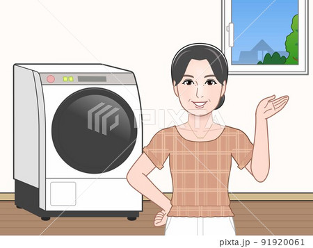 洗濯物と女性 91920061