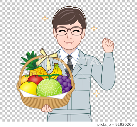 A man with a fruit platter 91920209