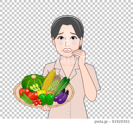 Female with summer vegetables Female with summer vegetables 91920301