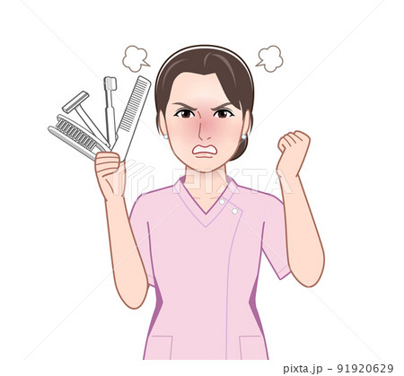 使い捨てプラスチックを持った女性 使い捨てプラスチックを持った女性 91920629