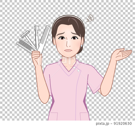 使い捨てプラスチックを持った女性 91920630