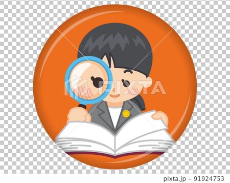 虫眼鏡を使って辞書を見ている弁護士の女性 91924753