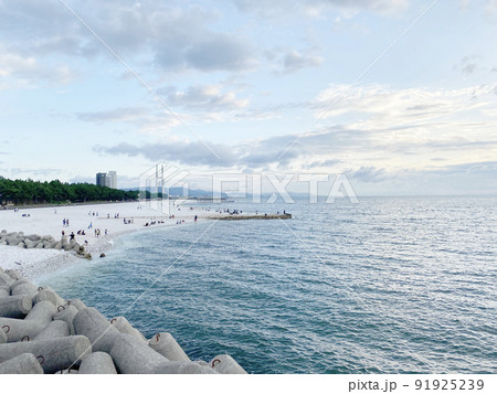 夕暮れのりんくうマーブルビーチ 夕暮れのりんくうマーブルビーチ 91925239