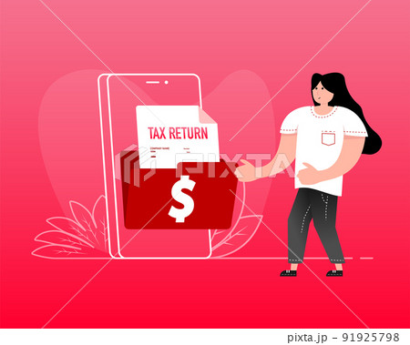 Tax man in flat style. Vector illustration design. Cartoon vector illustration Tax man in flat style. Vector illustration design. Cartoon vector illustration 91925798