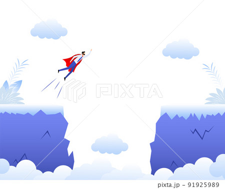 Employee or super man in costume flying Employee or super man in costume flying 91925989