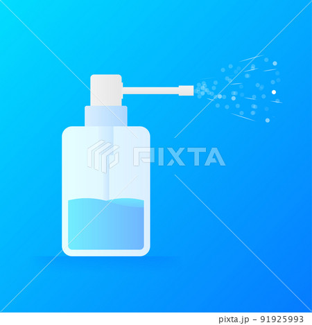 Disinfection sanitizer on transparent background. Vector 3d illustration. 91925993