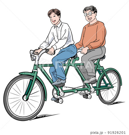 タンデム自転車-カラー 91926201
