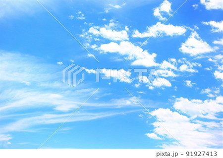 青空と白い雲 青空と白い雲 91927413