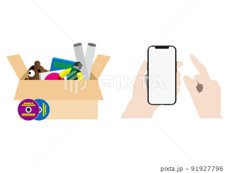 スマートフォンと不用品 91927796