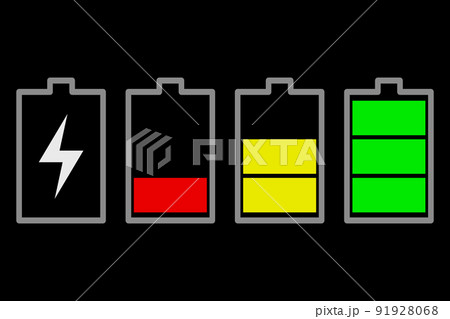 Battery load illustration isolated on white background 91928068
