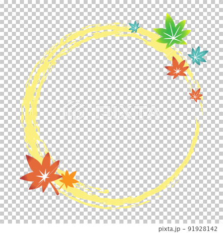 秋のカラフルなイメージイラスト素材 91928142