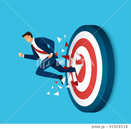Businessman with target archery vector illustration Businessman with target archery vector illustration 91928318