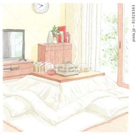 水彩画:リビング8 水彩画:リビング8 91928363