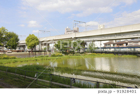 長池　長池公園　南田辺駅西口　阿倍野区　大阪市 91928401