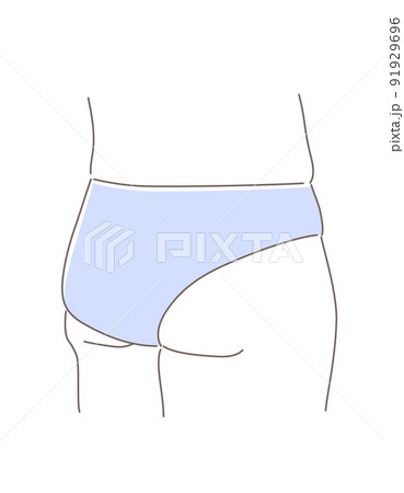 垂れたお尻のイラスト素材 91929696
