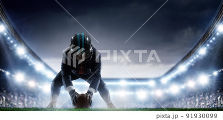Businessman acting as american football players Businessman acting as american football players 91930099