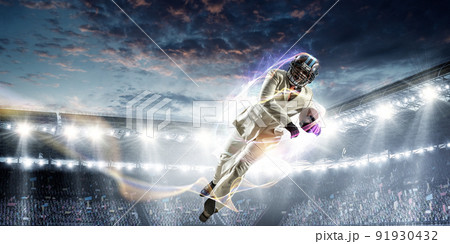 Businessman acting as american football players Businessman acting as american football players 91930432
