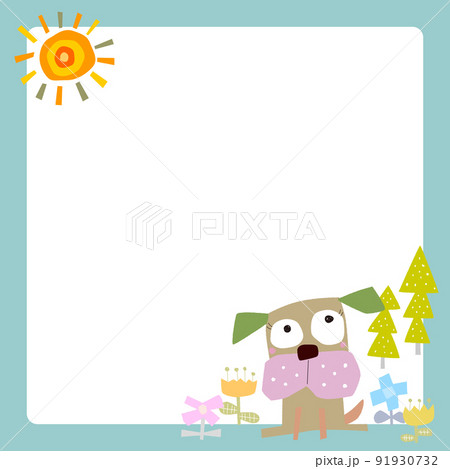 可愛い犬のフレーム 可愛い犬のフレーム 91930732