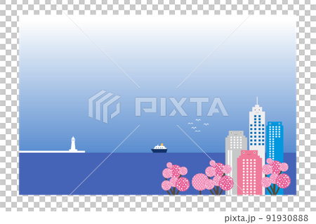 楽しい街並みと暮らしの風景。人々が明るく暮らせる建物と街づくり。 91930888